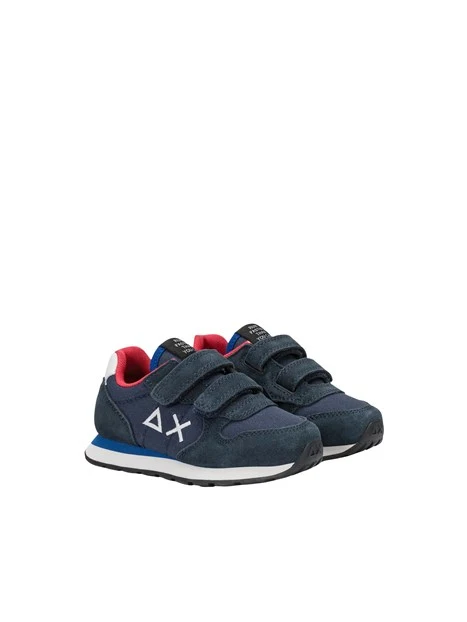 SNEAKERS BASSE CON DOPPIO STRAPPO BAMBINO BLU
