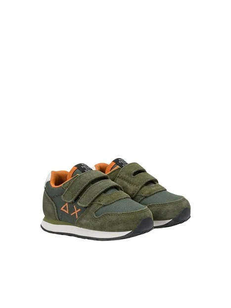 SNEAKERS BASSE CON DOPPIO STRAPPO BAMBINO VERDE