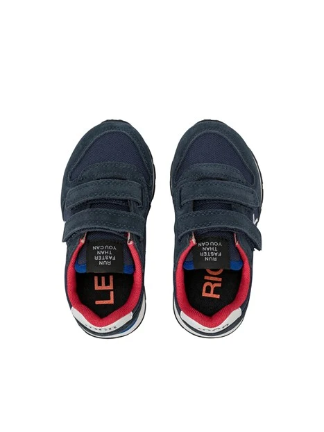 SNEAKERS BASSE CON STRAPPI BAMBINO BLU