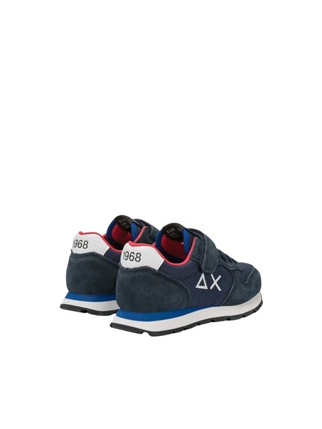 SNEAKERS BASSE CON STRAPPO E LACCI BAMBINO BLU