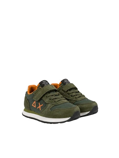 SNEAKERS BASSE CON STRAPPO E LACCI BAMBINO VERDE