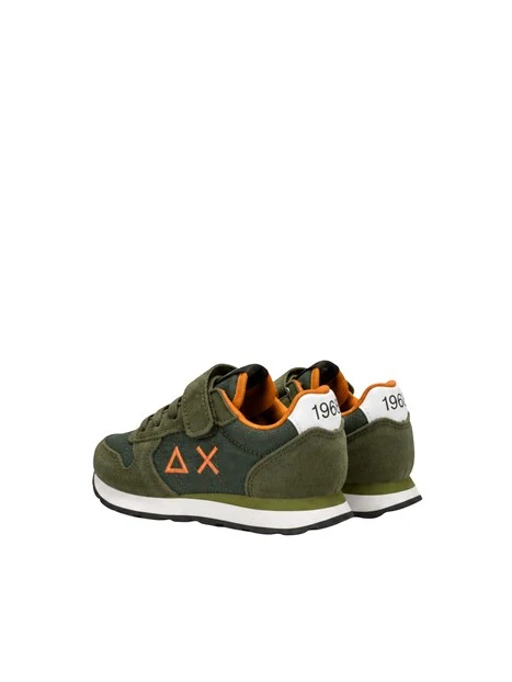 SNEAKERS BASSE CON STRAPPO E LACCI BAMBINO VERDE