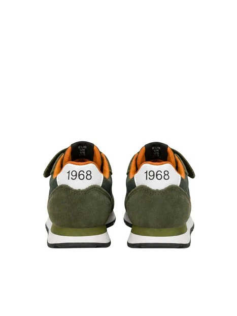 SNEAKERS BASSE CON STRAPPO E LACCI BAMBINO VERDE
