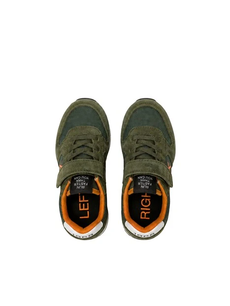 SNEAKERS BASSE CON STRAPPO E LACCI BAMBINO VERDE