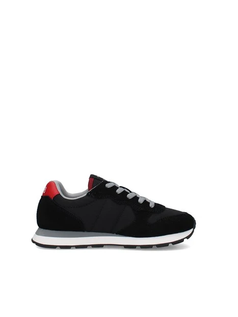 SNEAKERS BASSE CON INSERTI A CONTRASTO BAMBINO NERO