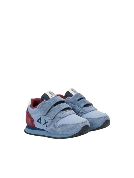 SNEAKERS BASSE CON DOPPIO STRAP BAMBINO AZZURRO