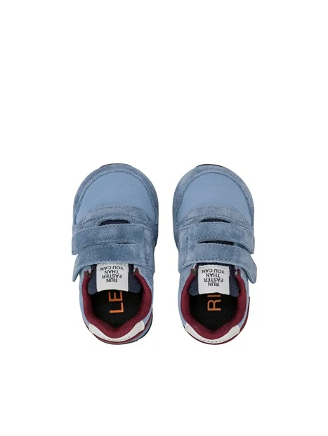 SNEAKERS BASSE CON DOPPIO STRAP BAMBINO AZZURRO