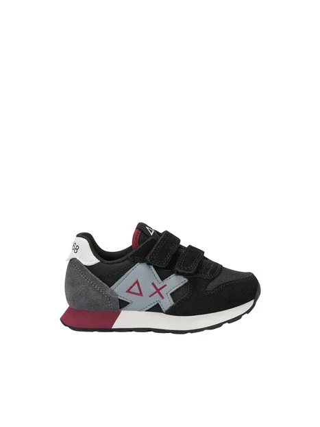 SNEAKERS BASSE CON DOPPIO STRAP BAMBINO NERO