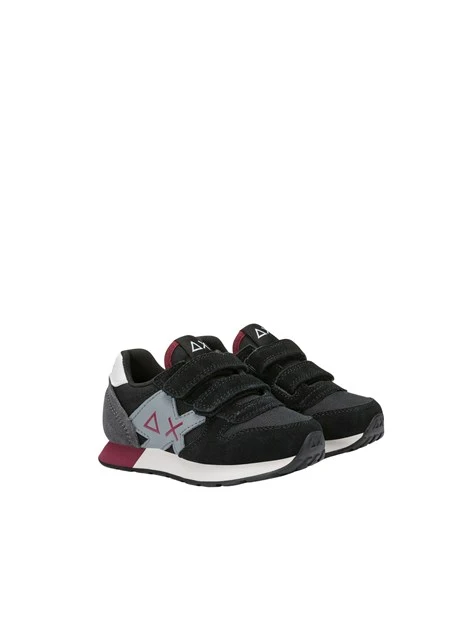 SNEAKERS BASSE CON DOPPIO STRAP BAMBINO NERO