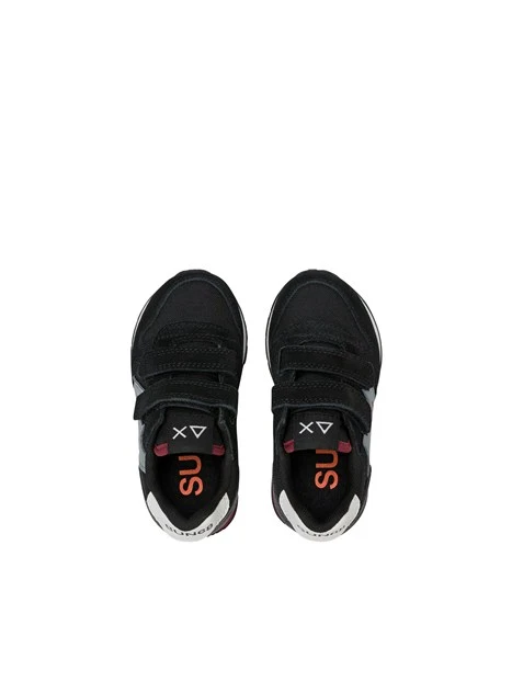 SNEAKERS BASSE CON DOPPIO STRAP BAMBINO NERO