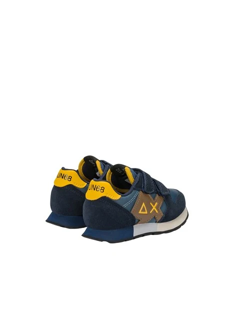 SNEAKERS BASSE CON DOPPIO STRAP BAMBINO BLU