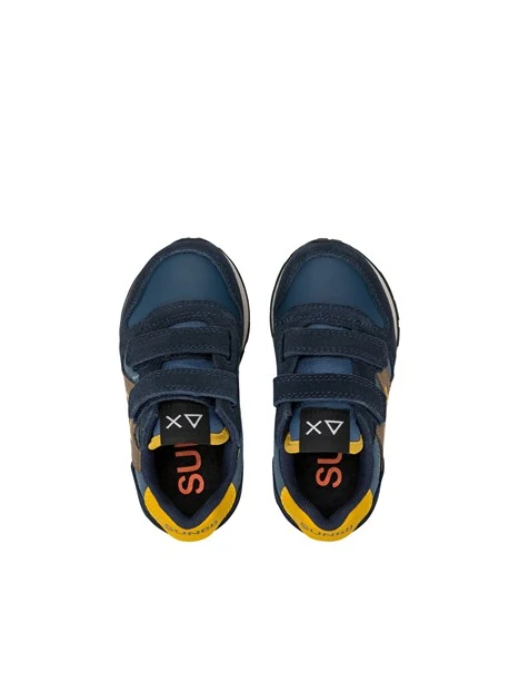 SNEAKERS BASSE CON DOPPIO STRAP BAMBINO BLU