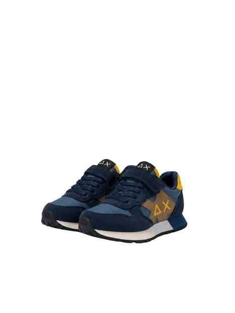 SNEAKERS BASSE CON LACCI E STRAP BAMBINO BLU