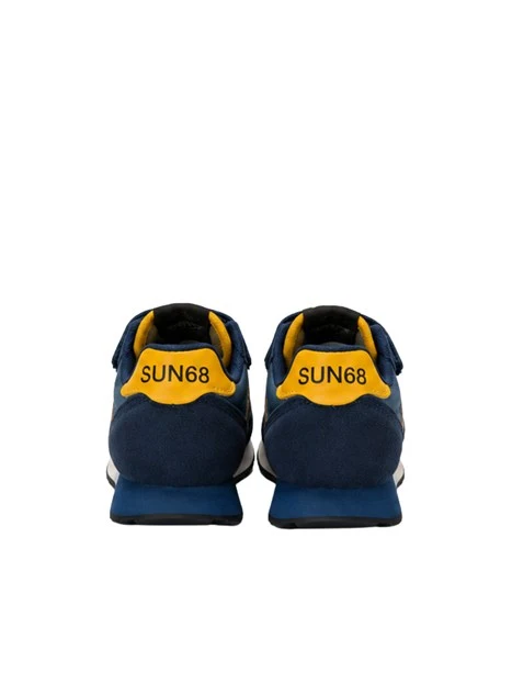 SNEAKERS BASSE CON LACCI E STRAP BAMBINO BLU
