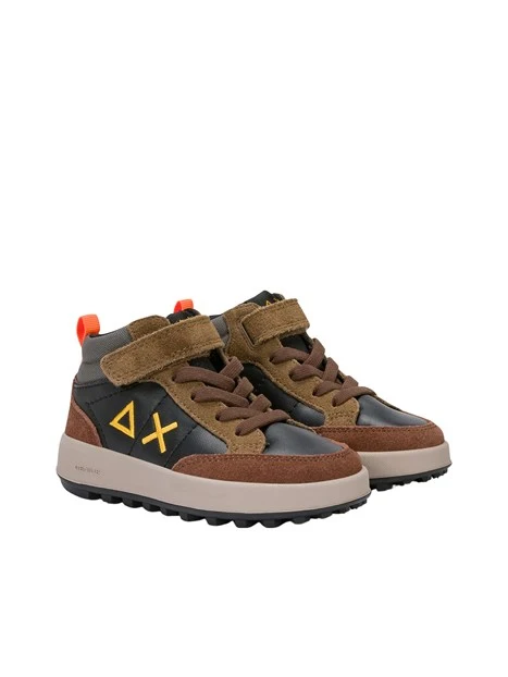 SNEAKERS ALTE Z46335B MIDI CON STRAPPO BAMBINO MARRONE
