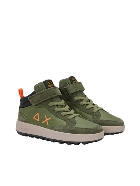 SNEAKERS ALTE Z46335K MIDI CON STRAPPO BAMBINO VERDE