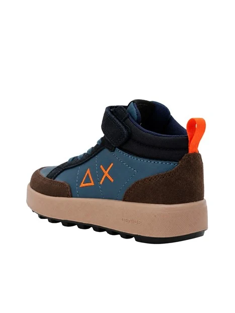 SNEAKERS BASSE CON STRAPPO MIDI BAMBINO BLU