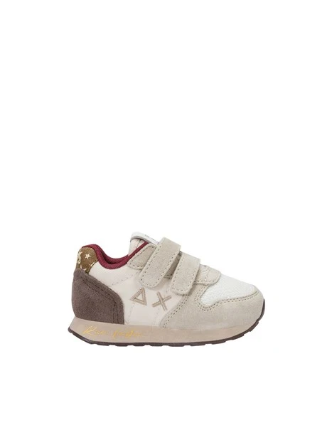 SNEAKERS BASSE CON DOPPIO STRAP BAMBINA BEIGE