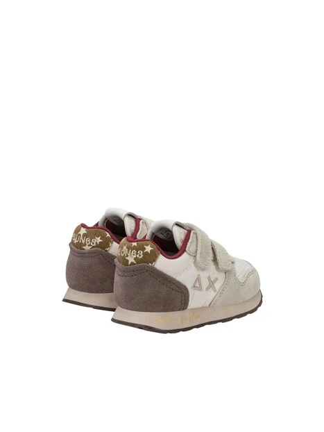 SNEAKERS BASSE CON DOPPIO STRAP BAMBINA BEIGE