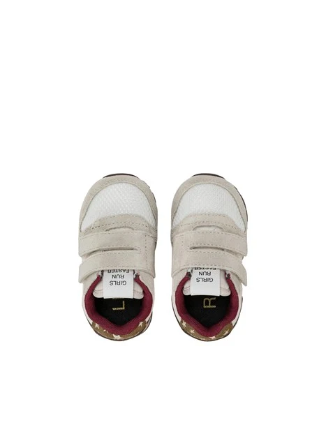 SNEAKERS BASSE CON DOPPIO STRAP BAMBINA BEIGE