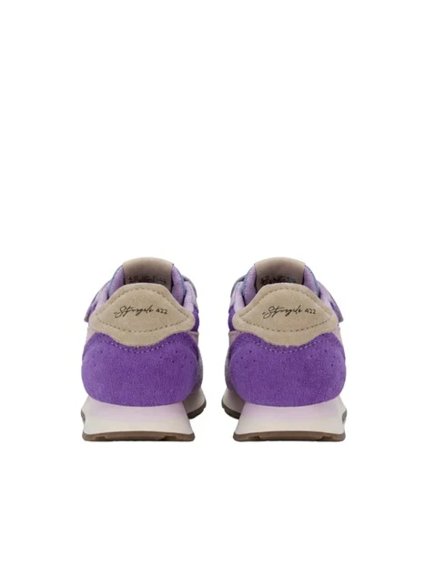 SNEAKERS BASSE CON LACCI E STRAP BAMBINA VIOLA
