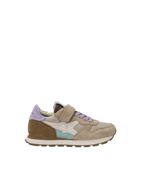 SNEAKERS BASSE CON LACCI E STRAPPI BAMBINA BEIGE