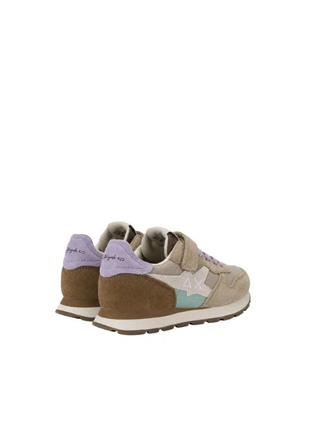 SNEAKERS BASSE CON LACCI E STRAPPI BAMBINA BEIGE