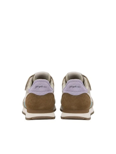 SNEAKERS BASSE CON LACCI E STRAPPI BAMBINA BEIGE