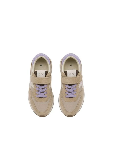 SNEAKERS BASSE CON LACCI E STRAPPI BAMBINA BEIGE