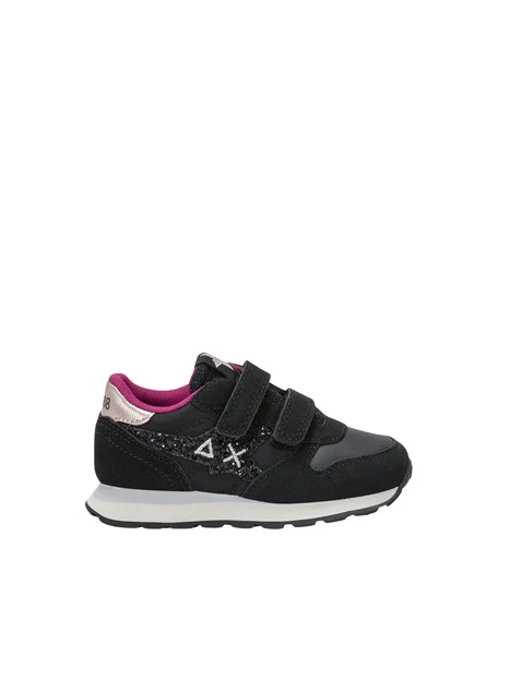 SNEAKERS BASSE CON DOPPIO STRAP BAMBINA NERO