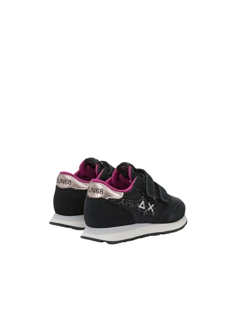SNEAKERS BASSE CON DOPPIO STRAP BAMBINA NERO