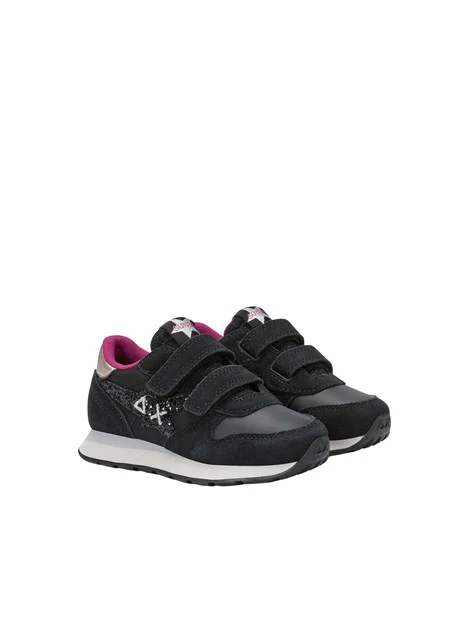 SNEAKERS BASSE CON DOPPIO STRAP BAMBINA NERO