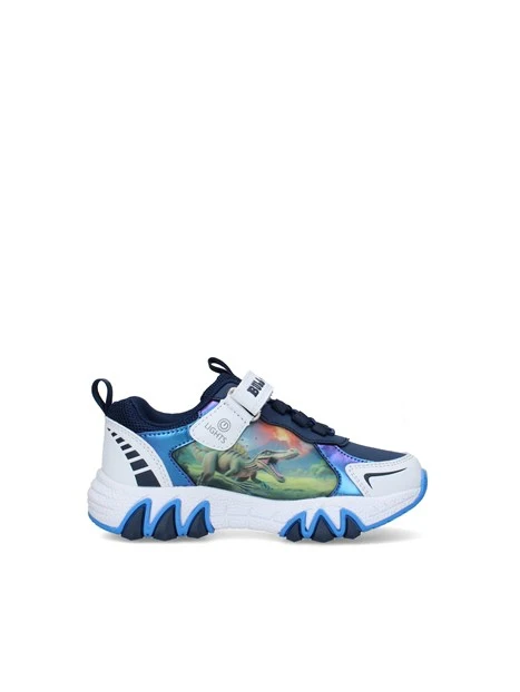 SNEAKERS BASSE CON DINOSAURI BAMBINO BLU