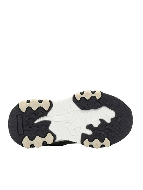 SNEAKERS BASSE CON STRAPPO E STAMPA DINOSAURO BAMBINO ORO