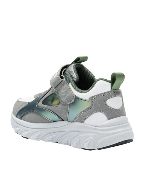 SNEAKERS BASSE CON STRAPPO E DETTAGLI A CONTRASTO BAMBINO GRIGIO
