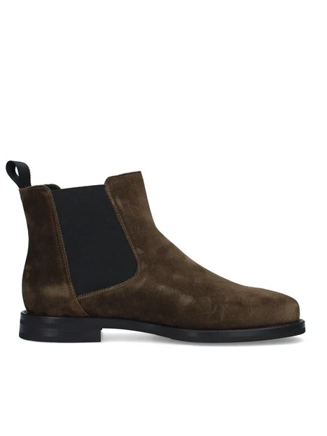 STIVALETTI TACCO BASSO CHELSEA CON INSERTO ELASTICO DONNA MARRONE