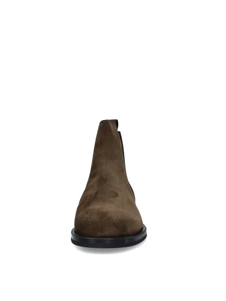 STIVALETTI TACCO BASSO CHELSEA CON INSERTO ELASTICO DONNA MARRONE