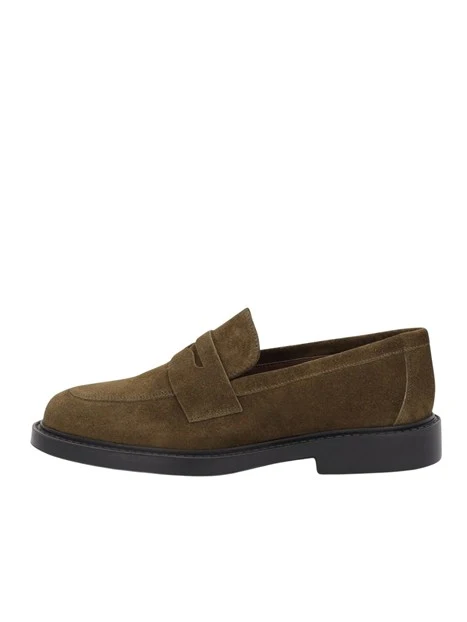MOCASSINI IN CAMOSCIO DONNA VERDE
