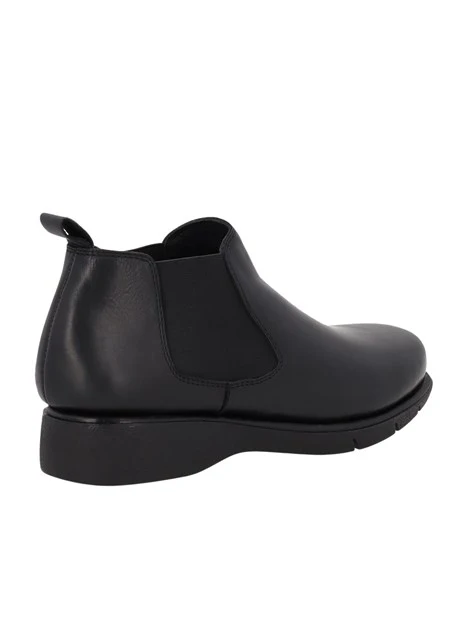 STIVALETTI TACCO BASSO BEATLES IN PELLE DONNA NERO