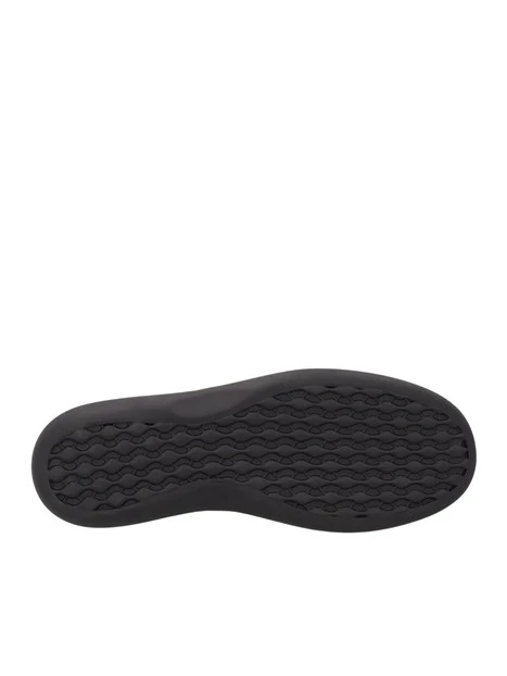 SNEAKERS BASSE IN PELLE CON INSERTI LATERALI UOMO NERO