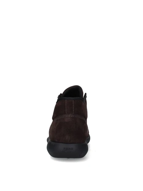 SNEAKERS BASSE IN CAMOSCIO CON CUCITURE A VISTA UOMO MARRONE