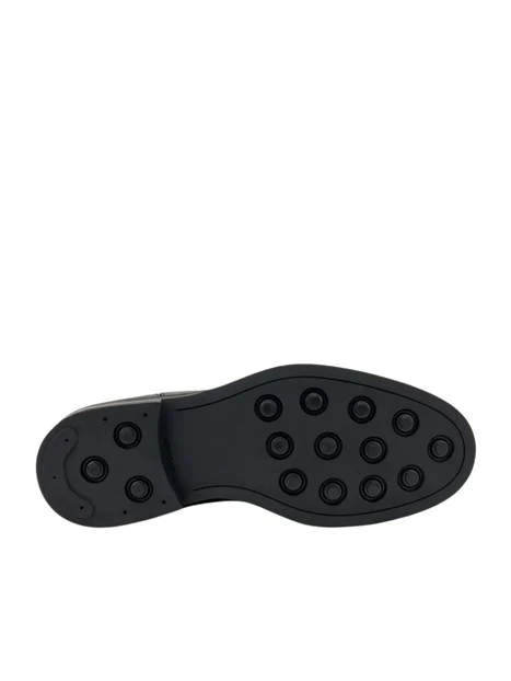 STIVALETTI IN PELLE E CON INSERTI ELASTICI UOMO NERO