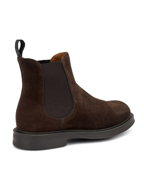 STIVALETTI TACCO BASSO BEATLES IN PELLE SCAMOSCIATA UOMO MARRONE