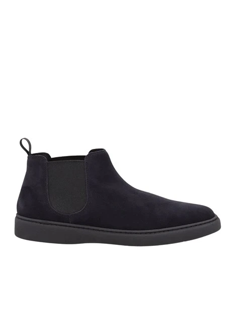 STIVALETTI TACCO BASSO BEATLES IN PELLE SCAMOSCIATA UOMO BLU