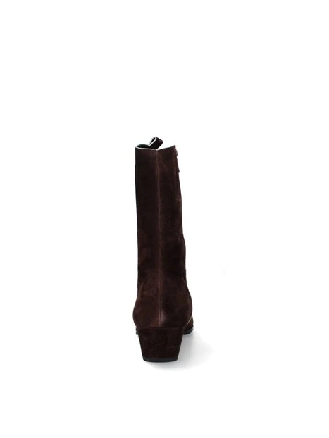 STIVALI TACCO BASSO IN CAMOSCIO STILE WESTERN DONNA MARRONE