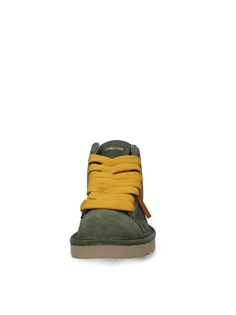 SNEAKERS ALTE CON LACCI OVERSIZE UOMO VERDE