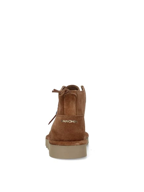 SNEAKERS ALTE CON LACCI A CONTRASTO E DETTAGLIO POSTERIORE UOMO MARRONE