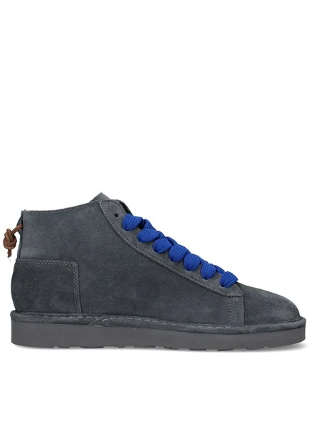 SNEAKERS ALTE CON LACCI A CONTRASTO E DETTAGLIO POSTERIORE UOMO ANTRACITE