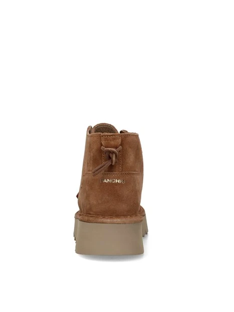 SNEAKERS ALTE IN CAMOSCIO DONNA MARRONE