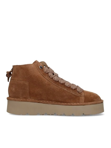 SNEAKERS ALTE IN CAMOSCIO DONNA MARRONE